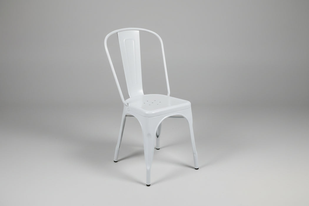 Tolix-Style Metal Café Chair