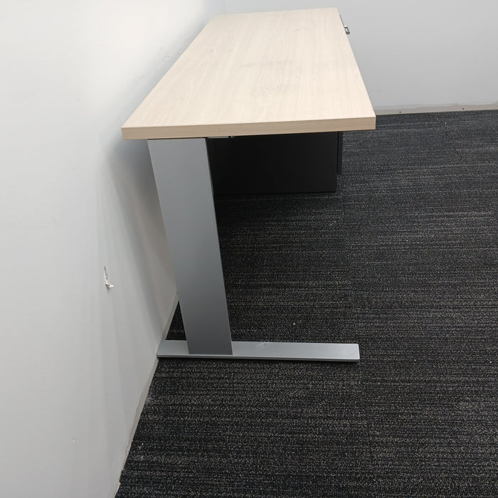 Desk with Pedestal File Cabinet