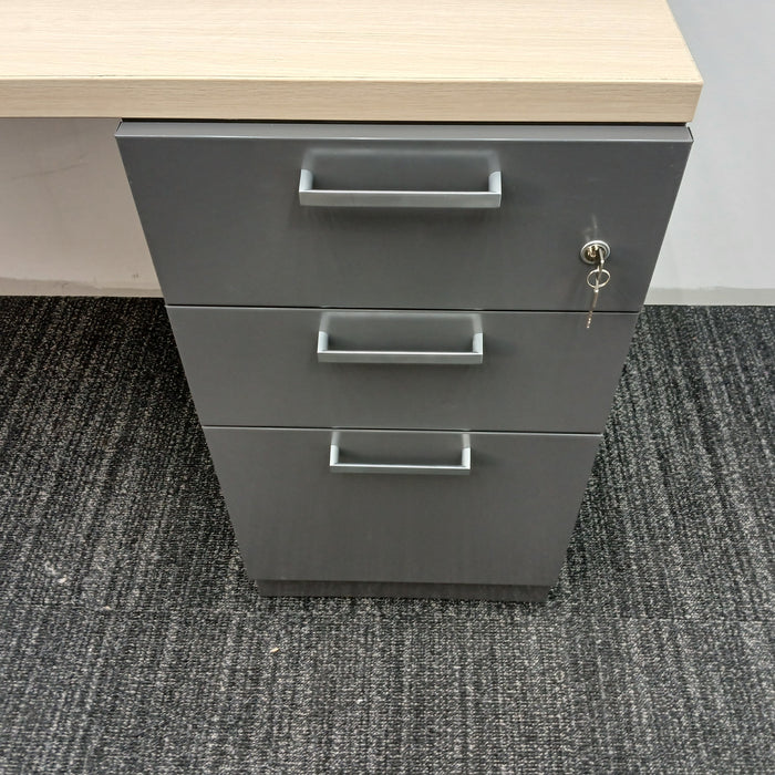 Desk with Pedestal File Cabinet