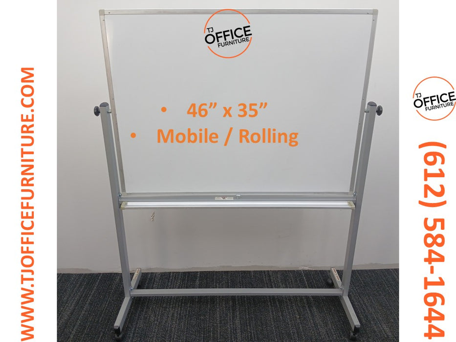 4' x 3' Mobile Whiteboard / Dry Erase (#7373)