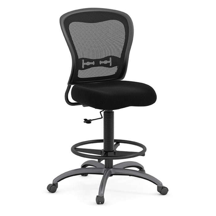 DRAFTING CHAIR-MESH-BLK 9106