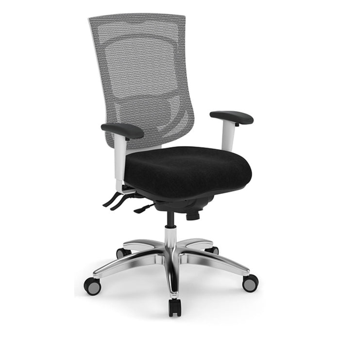 HI BK EXE CHAIR-WHT BACK/BLK SEAT