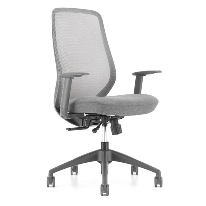 AX MESH BK CHAIR-W/SS GREY FM/BK LN02/ST M60004