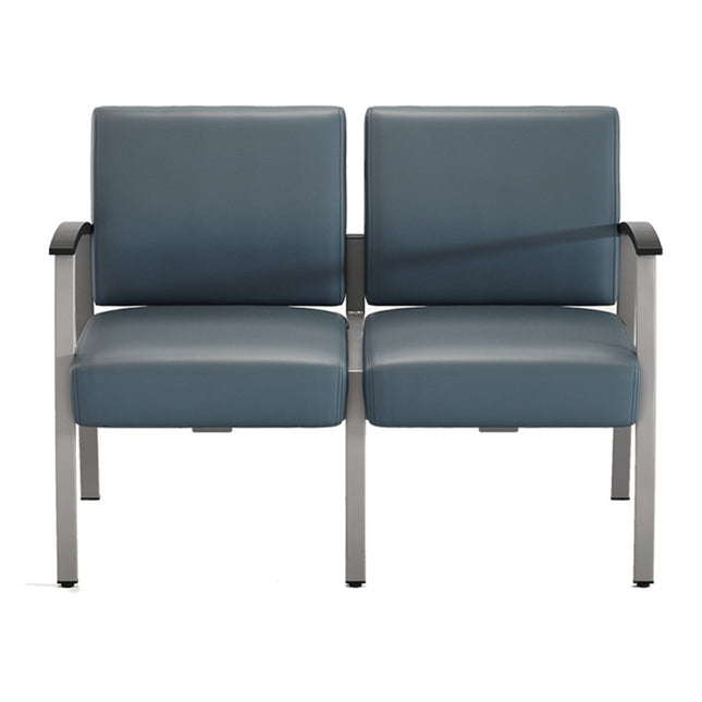 Vitality Medical 2 Chairs w/ Shared Half Arm Blue