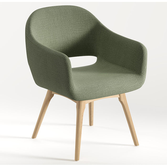 SARON GREEN PU W/ WOOD BASE