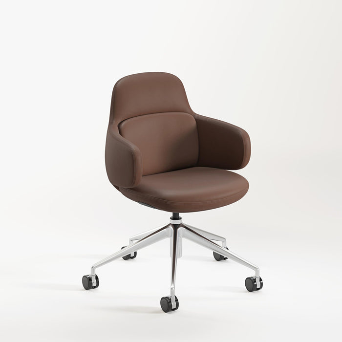 VIVA CLUB BROWN PU W/ ALUM 4 PRONG BASE CSTRS
