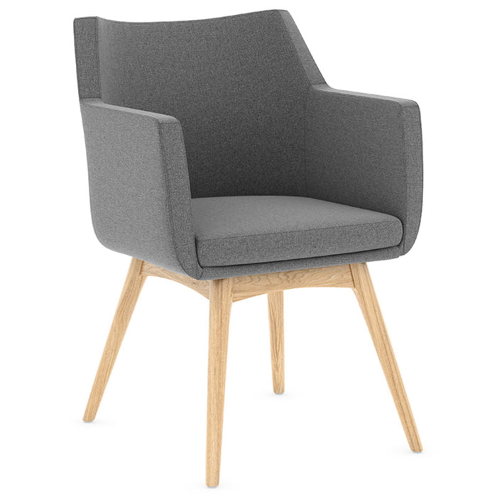 Hady Guest Chair with Natural Wood Base