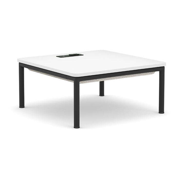 Konfurb Konnect Drop In Square Laminate Table with Power Module w/ Base