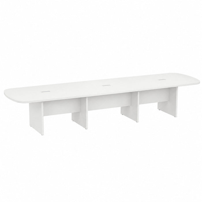 14 ft Arena 1.5" Conf Table w/ Panel Base WHT