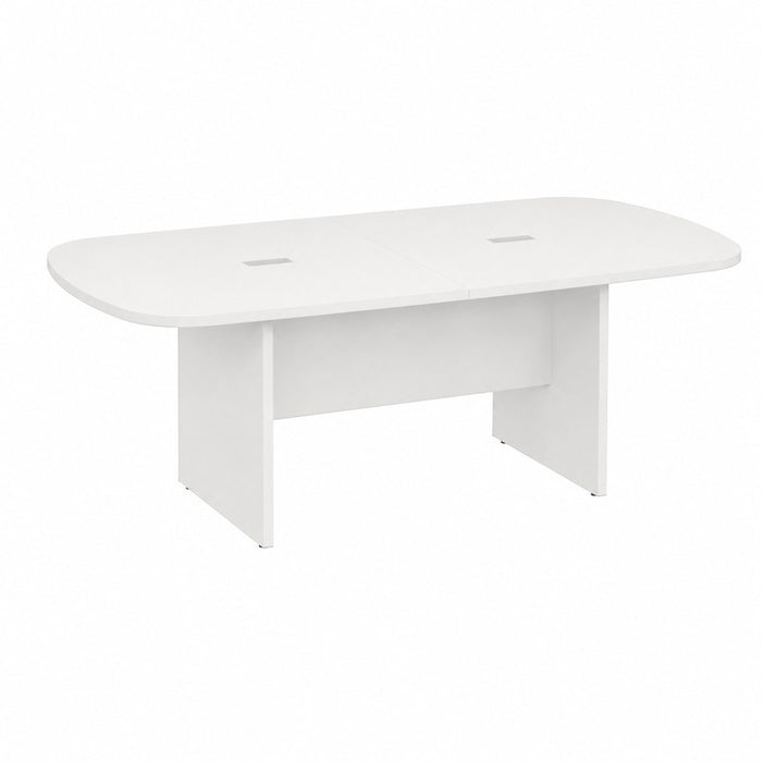 8 ft Arena 1.5" Conf Table w/ Panel Base WHT