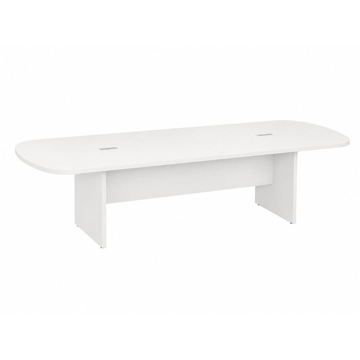10 ft Arena 1.5" Conf Table w/ Panel Base WHT