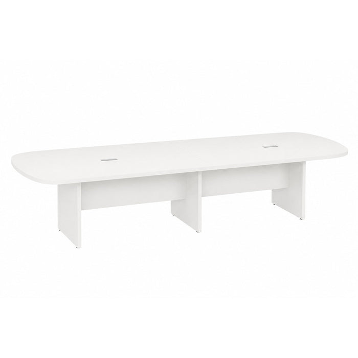 12 ft Arena 1.5" Conf Table w/ Panel Base WHT