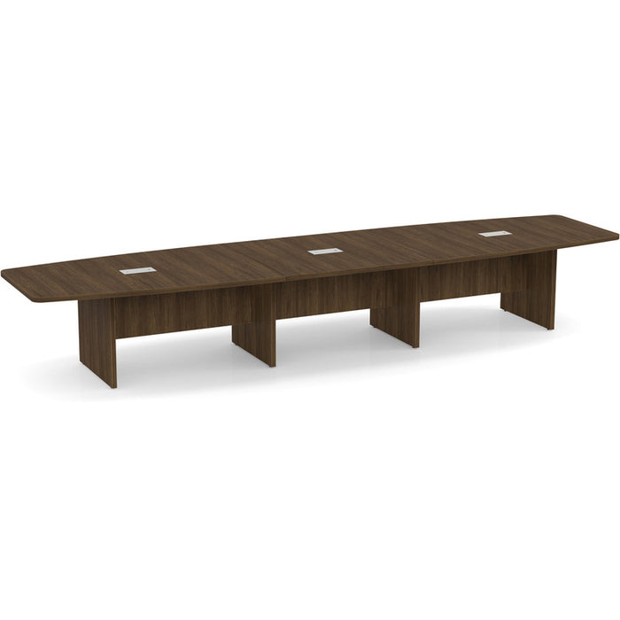 16ft BS Conf Table / Panel Base Modern Walnut
