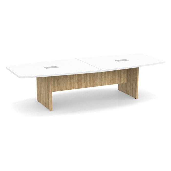 10ft BS Conf Table White / Panel Base  Aspen