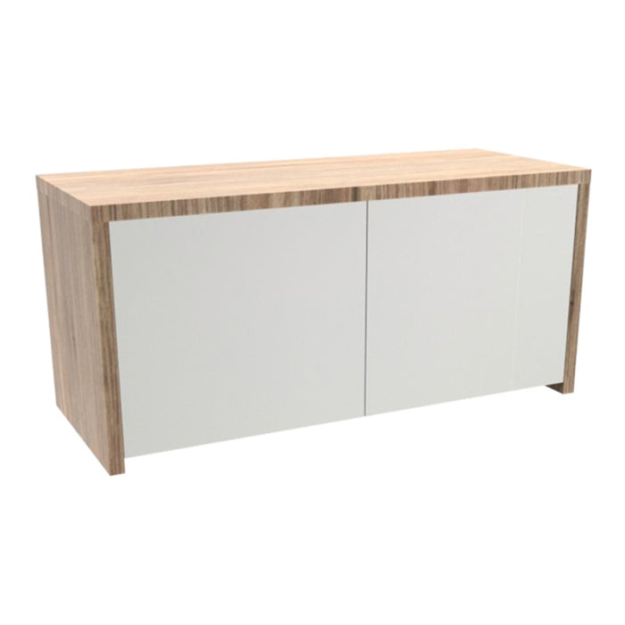 36" Wall-Mounted Hutch w/ 2 Lam Doors APN/WHT