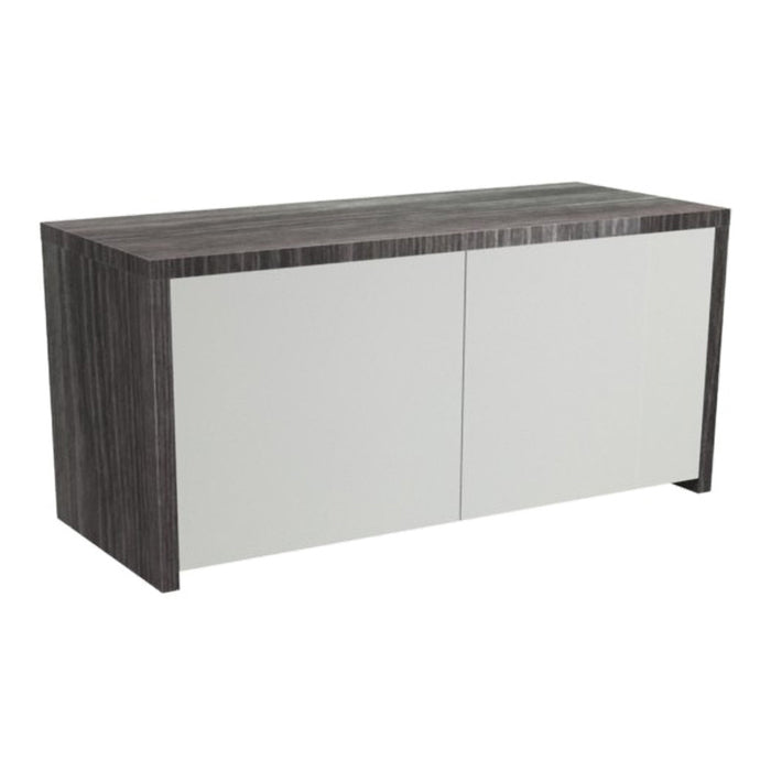 36" Wall-Mounted Hutch w/ 2 Lam Doors NPG/WHT