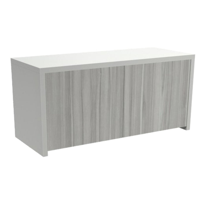 36" Wall-Mounted Hutch w/ 2 Lam Doors WHT/SLB