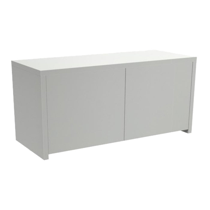 36" Wall-Mounted Hutch w/ 2 Lam Doors WHT/WHT