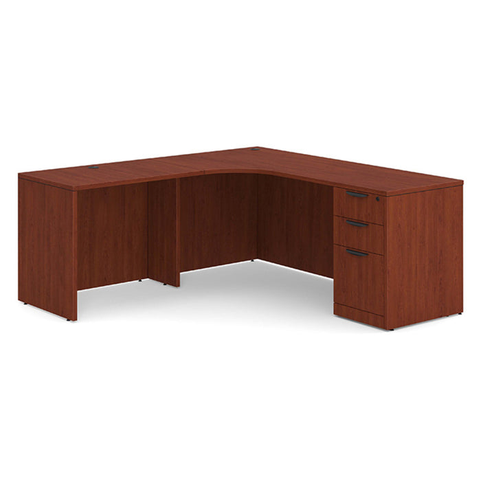 71" radius L shape Left return,BBF ped Cherry