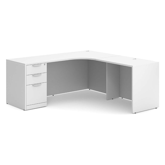 71"radius L shape Right return,BBF Ped White