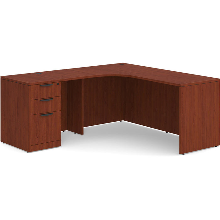 66" radius L shape Left return, BBF ped Cherry