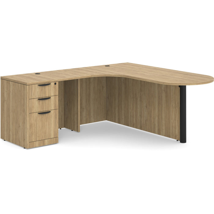 Bullet L shape Left return BBF ped Aspen Blk post