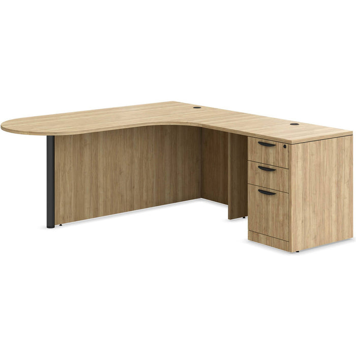 Bullet L shape Right return BBF ped Aspen Blk post