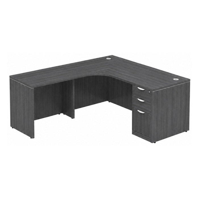 71x66"x30"D radius Lshape left return,BBF ped CGR