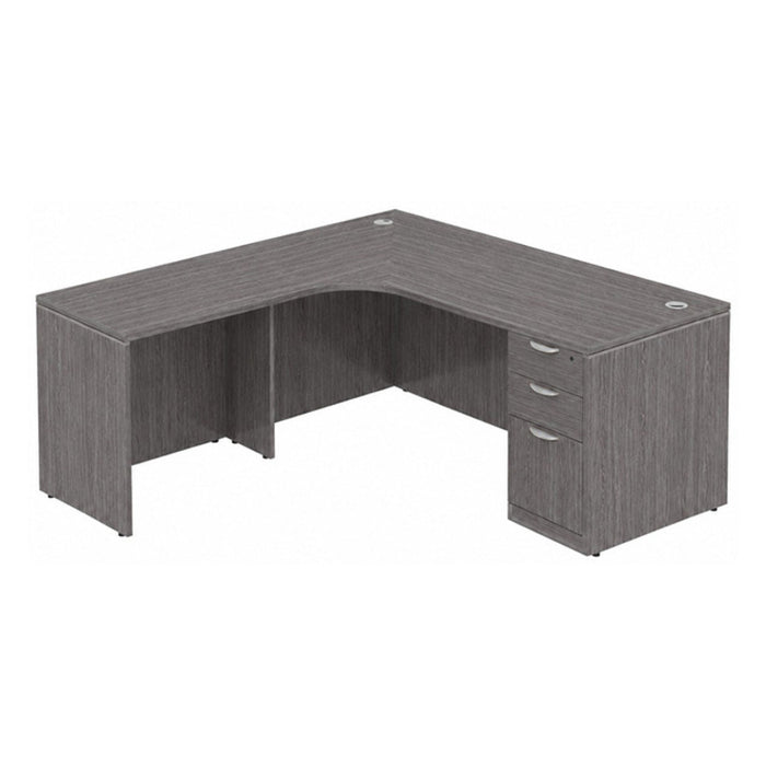 71x66"x30"D radius Lshape left return,BBF ped NPG