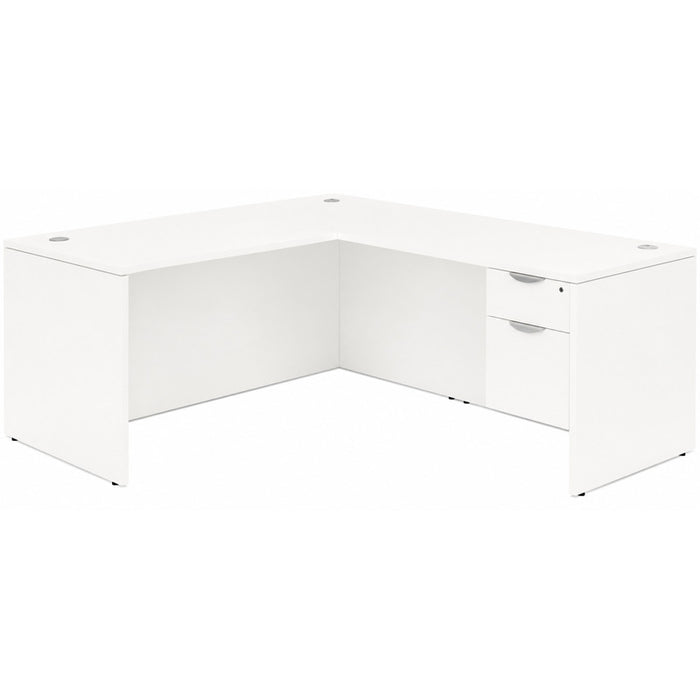 Classic 30x60"single BF ped desk w/47"return WHT