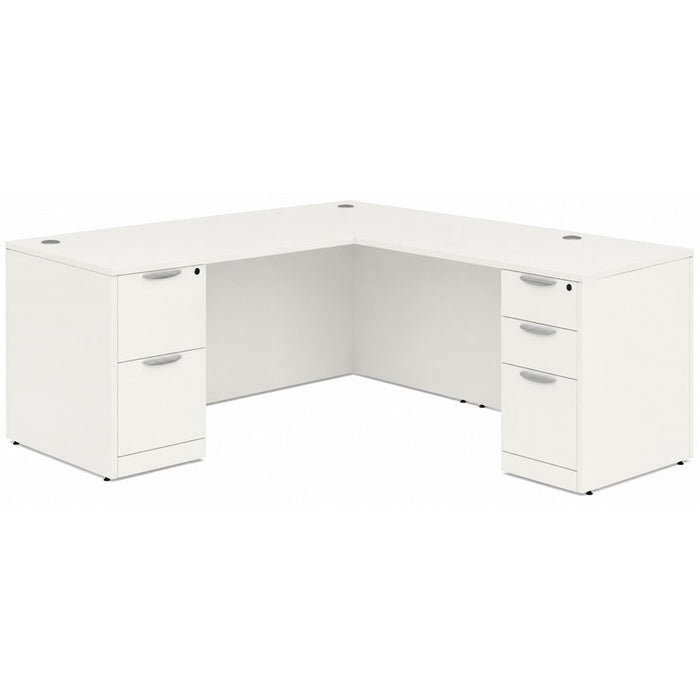 Classic 30x66" BBF/FF ped desk w/47"return WHT