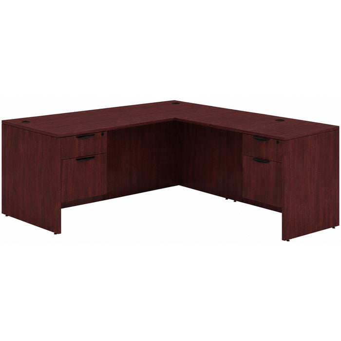 Classic 30x71"double BF ped desk w/47"return MAH