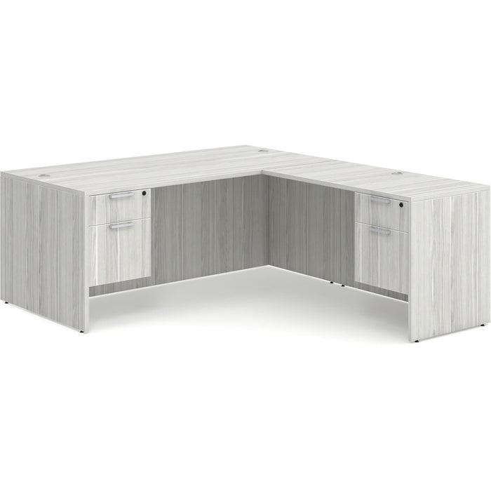 Classic 30x71"double BF ped desk w/47"return SLB