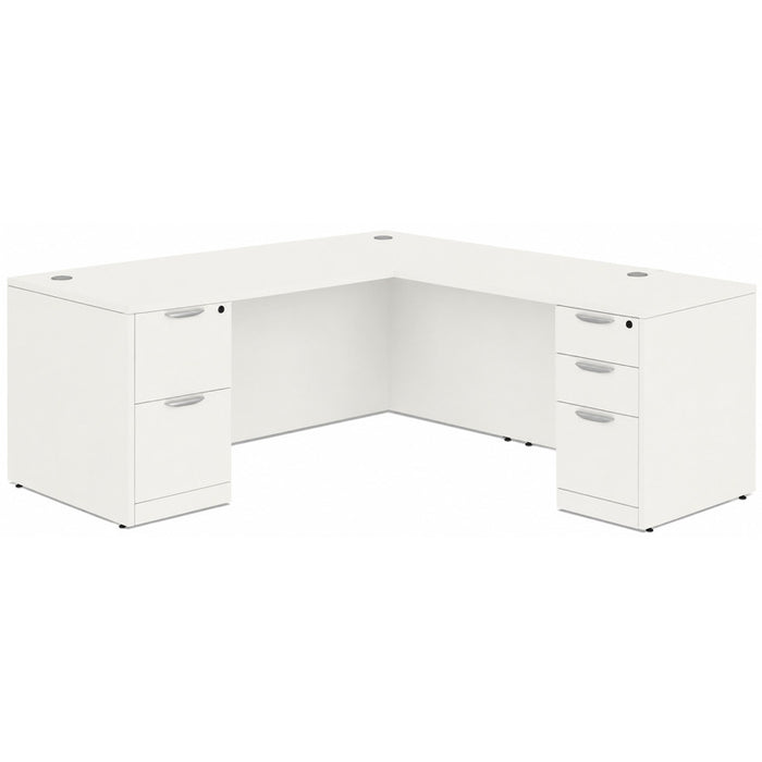 Classic 30x71" BBF/FF ped desk w/47"return WHT