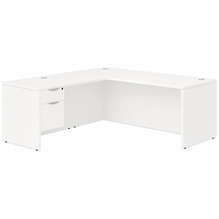 Classic 36x71"single BF ped desk w/47"return WHT