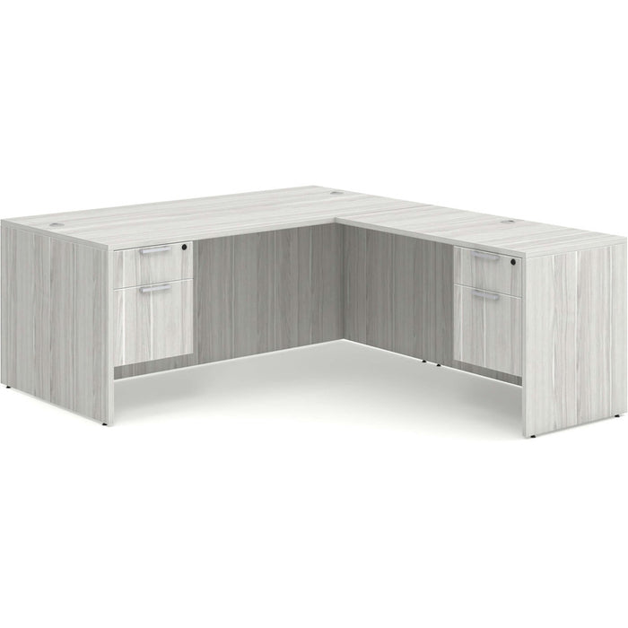 Classic 36x71"double BF ped desk w/47"return SLB