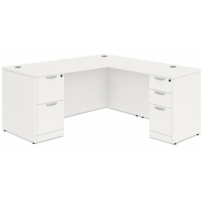 Classic 36x71" BBF/FF ped desk w/47"return WHT