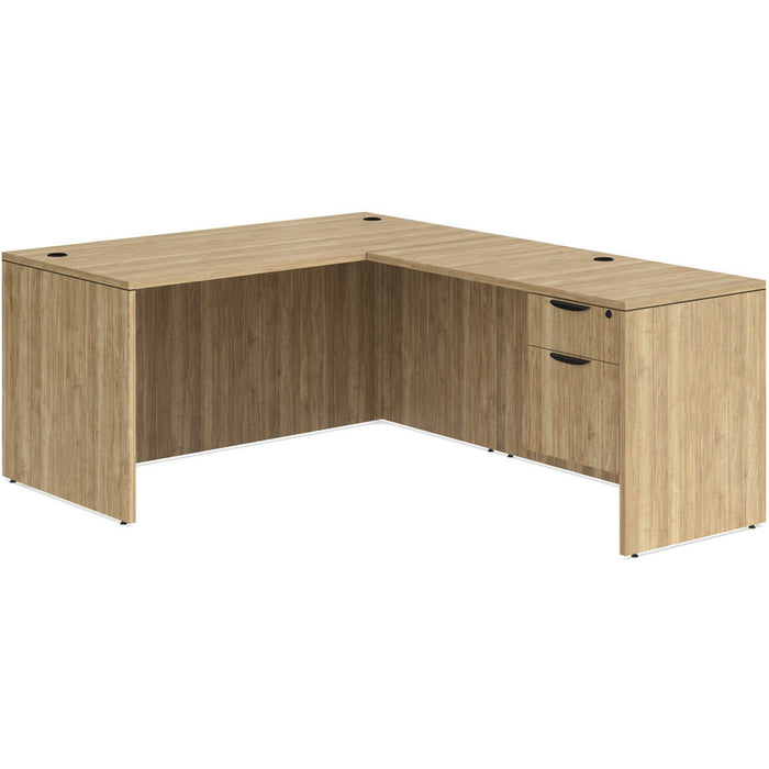 Classic 30x60"single BF ped desk w/42"return Aspen