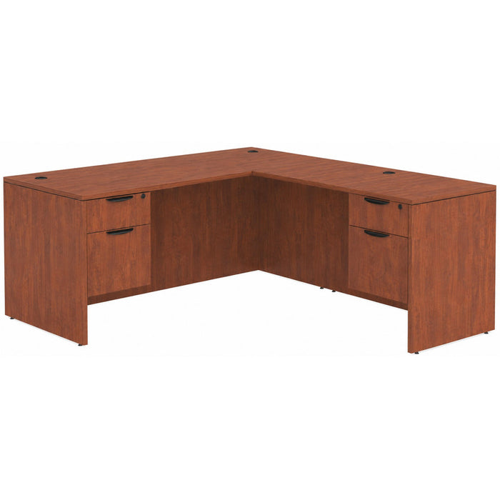 Classic 30x60"double BF ped desk &42"return Cherry