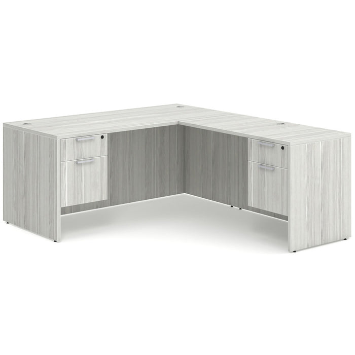 Classic 30x60"double BF ped desk w/42"return SLB