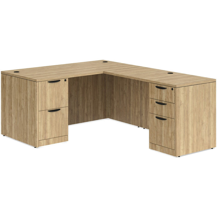 Classic 30x60" BBF/FF ped desk w/42"return Aspen