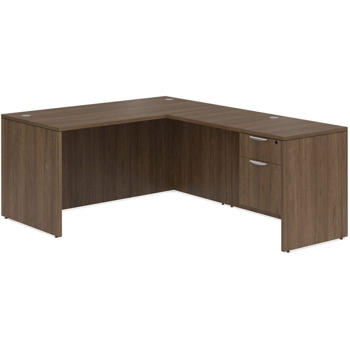 Classic 30x66"single BF ped desk w/42"return MWN