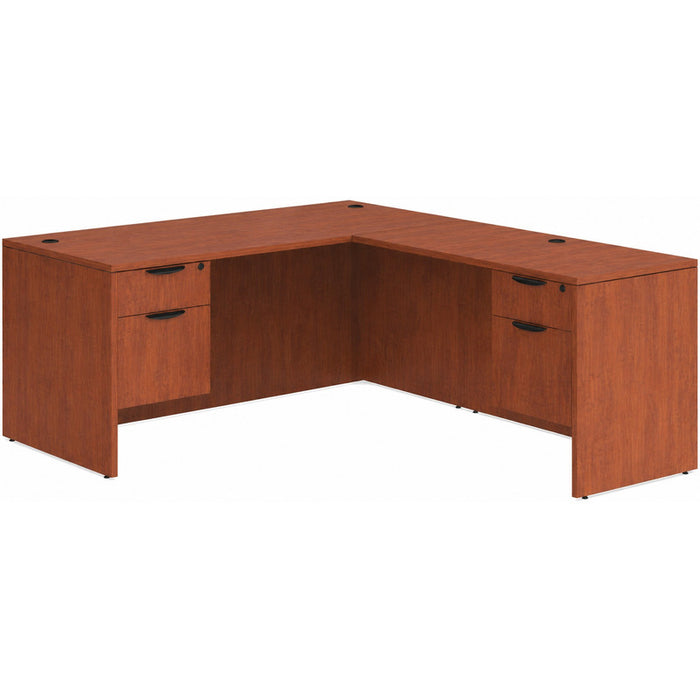 Classic 30x66"double BF ped desk &42"return Cherry