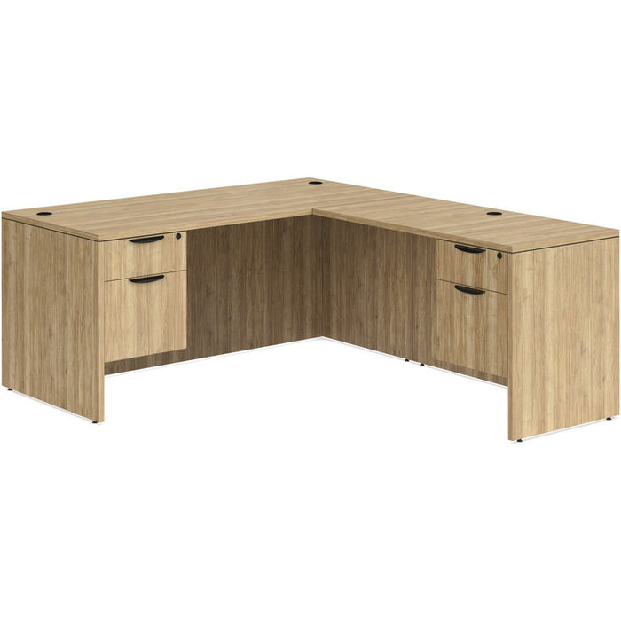 Classic 30x71"double BF ped desk w/42"return Aspen