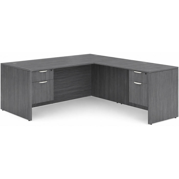 Classic 30x71"double BF ped desk w/42"return CG