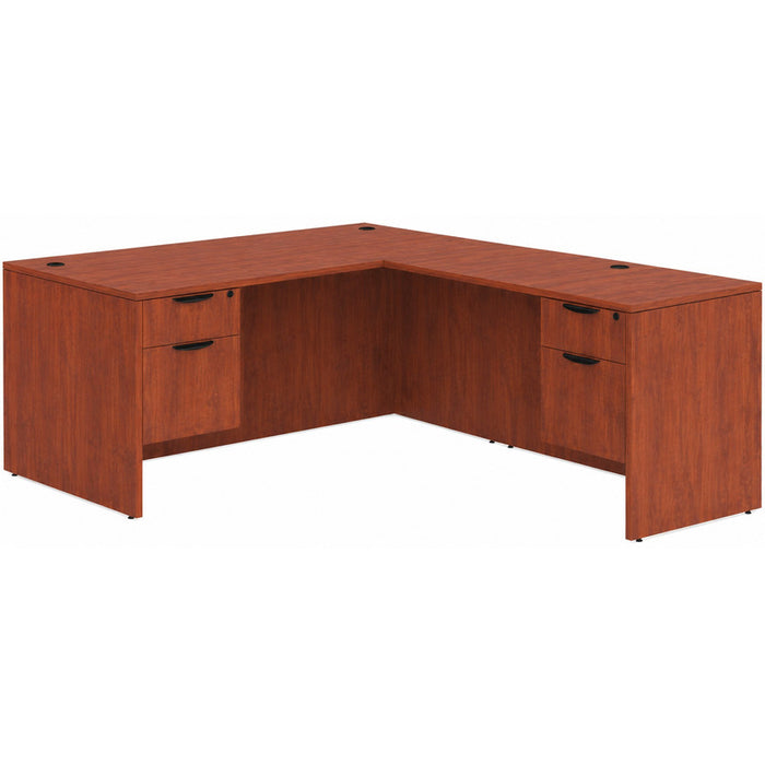 Classic 30x71"double BF ped desk &42"return Cherry