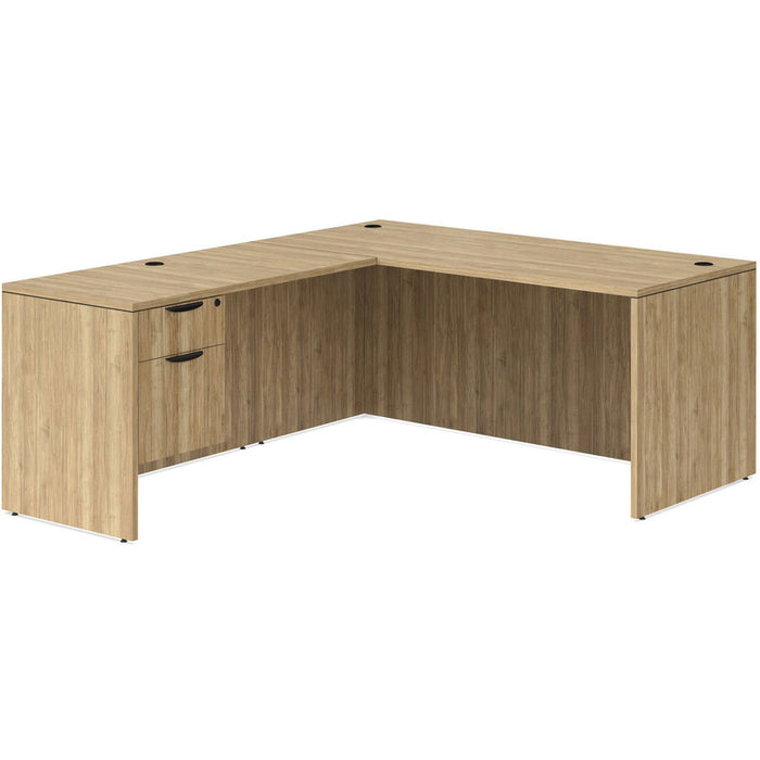 Classic 36x71"single BF ped desk w/42"return Aspen