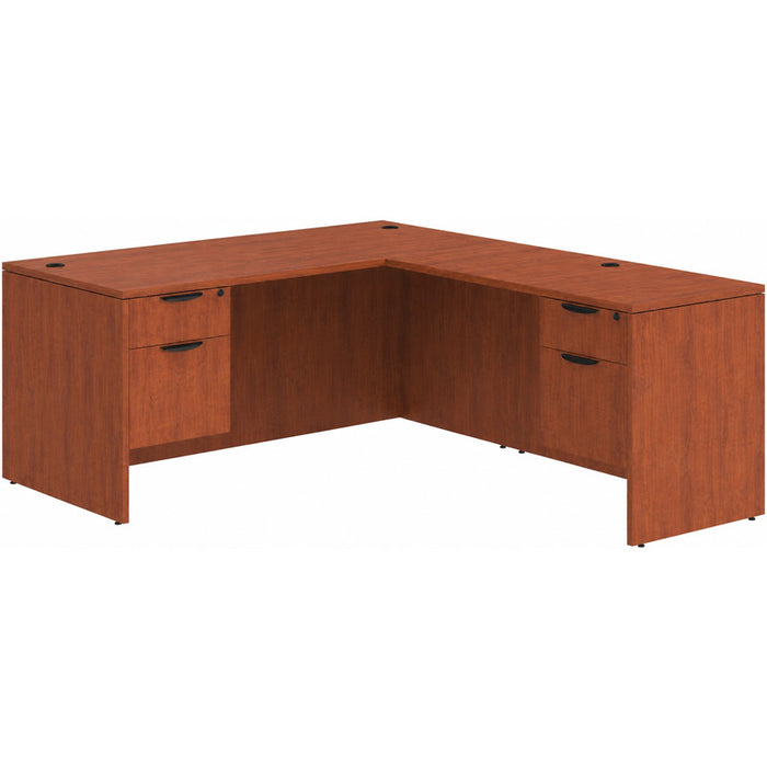 Classic 36x71"double BF ped desk &42"return Cherry