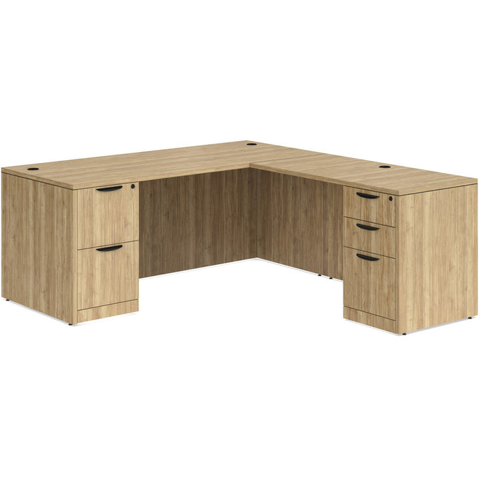 Classic 36x71" BBF/FF ped desk w/42"return Aspen