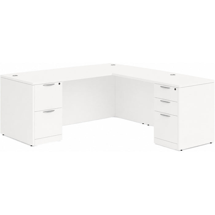 Classic 36x71" BBF/FF ped desk w/42"return White